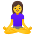 🧘‍♀️ woman in lotus position display on Google